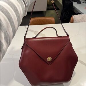 Vintage Axcess Maroon Geometric Shoulder Bag